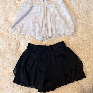 btween Kids Black and White Shorts Set